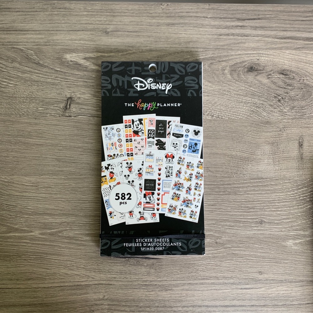 Brand New Disney The Happy Planner Mickey Minnie Stickers Schedule Binder